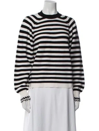 Pre-owned Molli Wool Striped Sweater In White