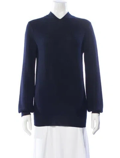 Pre-owned Molli Wool V-neck Sweater In Blue