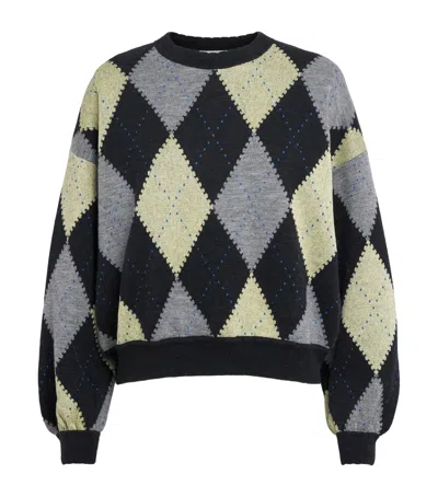 Molli Wool-blend Argyle Sweater In Multi