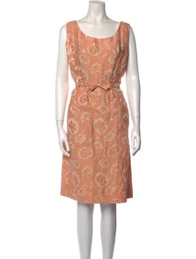 Pre-owned Mollie Parnis Studio Vintage Knee-length Dress In Pink