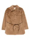 Molliolli Ashley Faux Fur Jacket In Brown