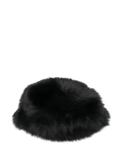 Molliolli Faux Fur Hat In Black