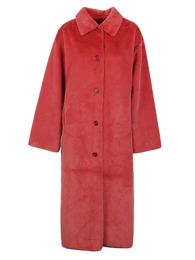 Molliolli Faux Fur Jacket In Red