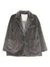 Molliolli Single-breasted Coat In Gray