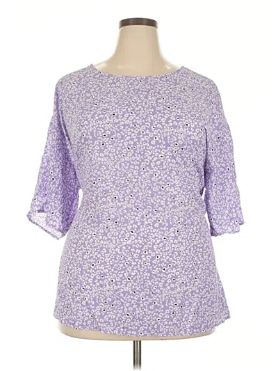 Molly & Isadora 3/4 Sleeve Blouse In Pink