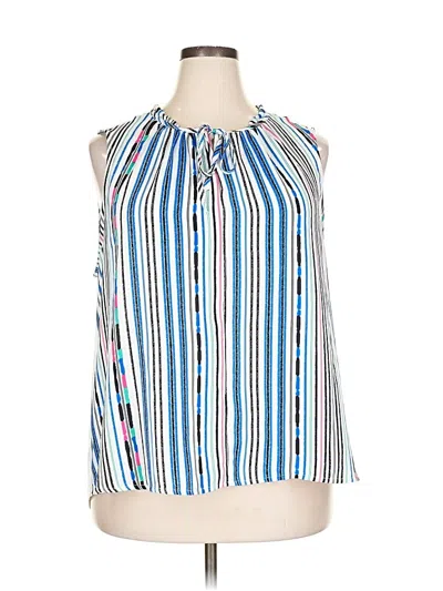 Pre-owned Molly & Isadora Sleeveless Blouse In Blue