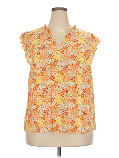 Pre-owned Molly & Isadora Sleeveless Blouse In Orange