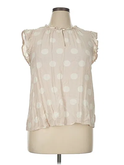 Pre-owned Molly & Isadora Sleeveless Blouse In White