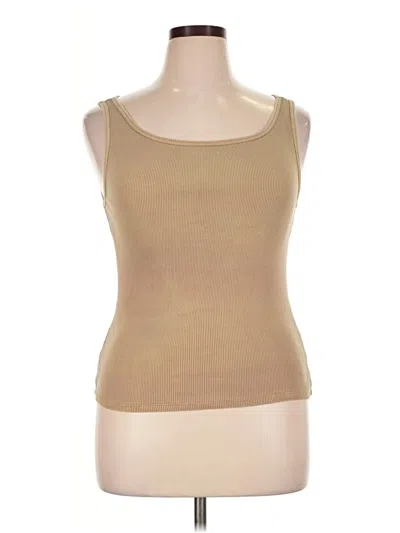 Pre-owned Molly & Isadora Sleeveless T-shirt In Tan
