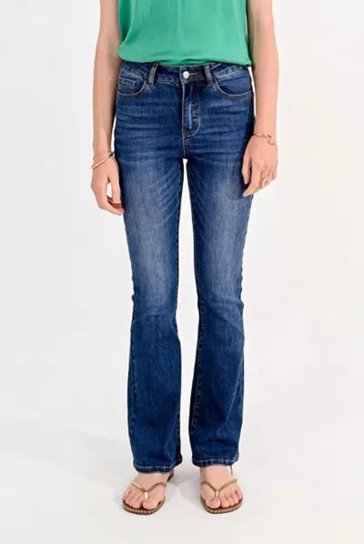 Molly Bracken Boot Cut Brut Jean In Dark Wash In Blue