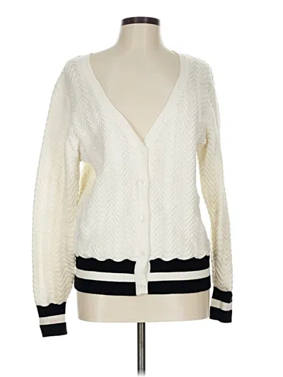 Pre-owned Molly Bracken Cardigan Sweater In White