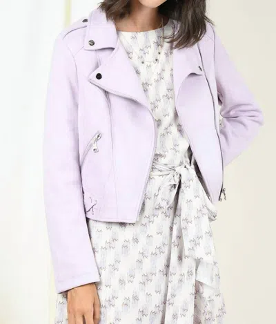 Molly Bracken Cropped Jacket In Mauve In Purple