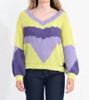 MOLLY BRACKEN DO IT ALL AGAIN SWEATER IN LIME YELLOW