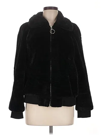 Pre-owned Molly Bracken Faux Fur Jacket In Black