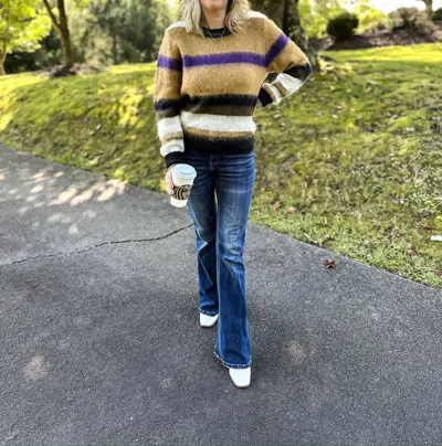 Molly Bracken Gerri Sweater In Purple Multi