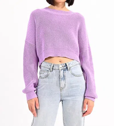 Molly Bracken Knit Sweater In Lilac In Blue