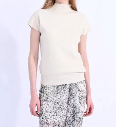 Molly Bracken Knitted Capped Sleeveless Sweater In Cream In White