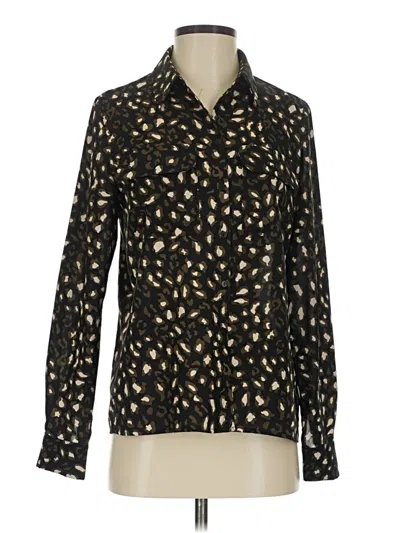 Pre-owned Molly Bracken Long Sleeve Blouse In Black