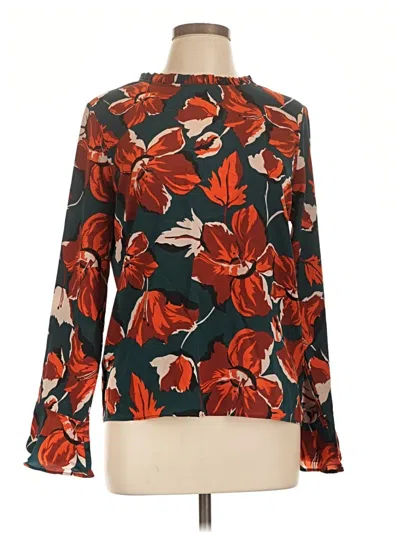 Pre-owned Molly Bracken Long Sleeve Blouse In Orange