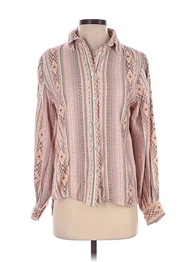 Pre-owned Molly Bracken Long Sleeve Blouse In Pink
