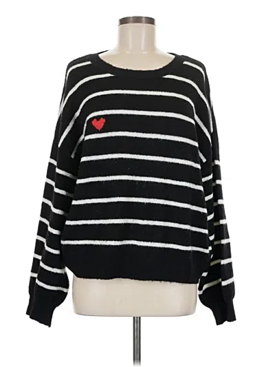 Pre-owned Molly Bracken Long Sleeve Top Black Boatneck Tops