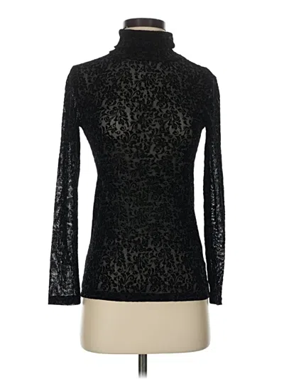 Pre-owned Molly Bracken Long Sleeve Top Black Turtleneck Tops