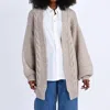 MOLLY BRACKEN OPEN FRONT CABLED JUMPER CARDIGAN
