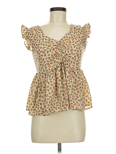 Pre-owned Molly Bracken Sleeveless Blouse In Brown