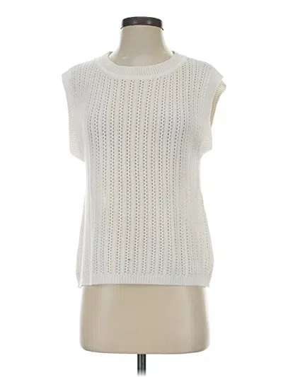 Pre-owned Molly Bracken Sweater Vest In White