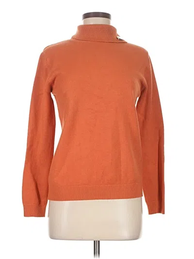 Pre-owned Molly Bracken Turtleneck Sweater In Orange