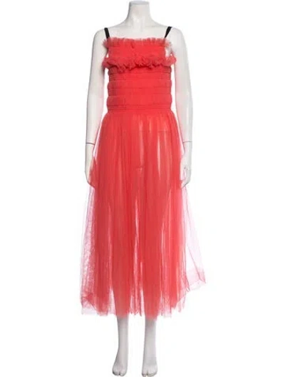Pre-owned Molly Goddard 2020 Midi Length Dress In Pink