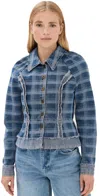 MOLLY GODDARD ALFIE JACKET BLUE