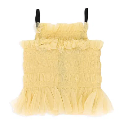 Molly Goddard Betsy Cream Black Blouse In White