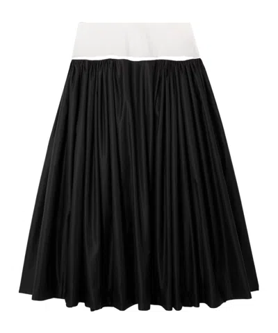 Molly Goddard Color-block High-waisted Skirt In Black