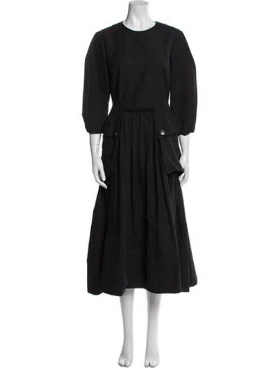 Pre-owned Molly Goddard Crew Neck Long Dress In Blue