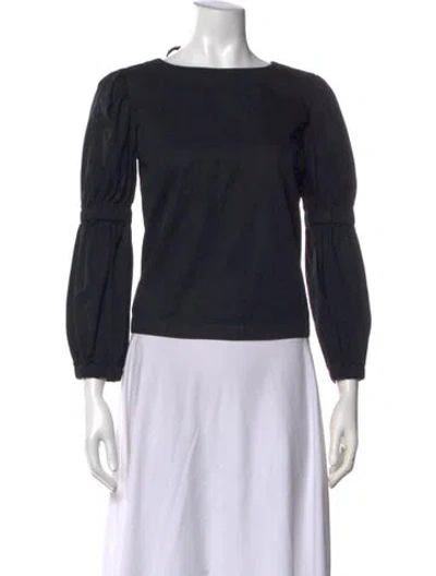 Pre-owned Molly Goddard Crew Neck Long Sleeve Top In Black