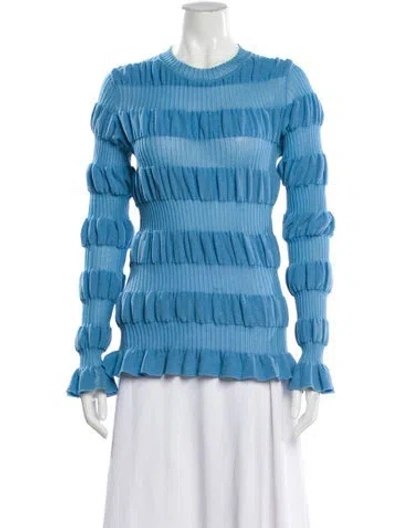 Pre-owned Molly Goddard Crew Neck Long Sleeve Top In Blue