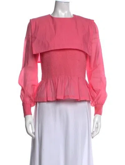 Pre-owned Molly Goddard Crew Neck Long Sleeve Top In Pink