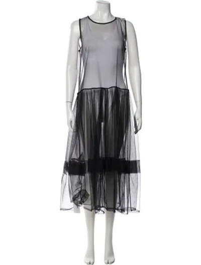 Pre-owned Molly Goddard Crew Neck Midi Length Dress In Blue