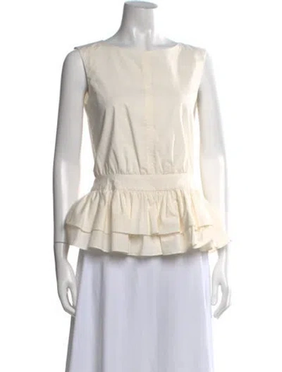 Pre-owned Molly Goddard Crew Neck Sleeveless Top In Neutral