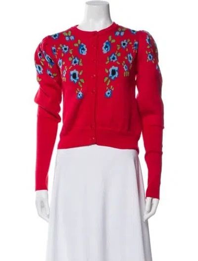 Pre-owned Molly Goddard Crew Neck Sweater In Red