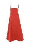 Molly Goddard Reggie Midi Dress In Red