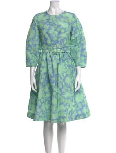 Pre-owned Molly Goddard Floral Print Knee-length Dress In Multi
