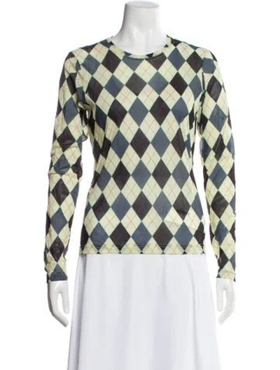 Pre-owned Molly Goddard Graphic Print Crew Neck Top In Multi