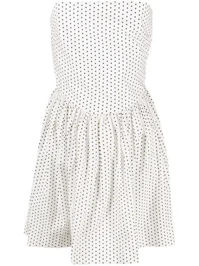 Molly Goddard Hannah Polka Dot-print Dress In White