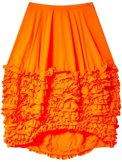 Molly Goddard Isla Midi Skirt In Orange