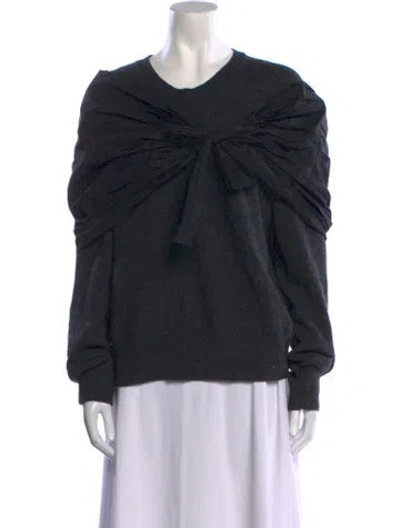 Pre-owned Molly Goddard Lambswool Crew Neck Sweater In Black