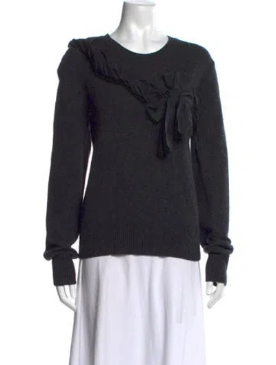 Pre-owned Molly Goddard Lambswool Crew Neck Sweater In Black