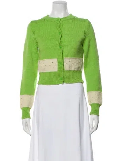 Pre-owned Molly Goddard Lambswool Crew Neck Sweater In Green