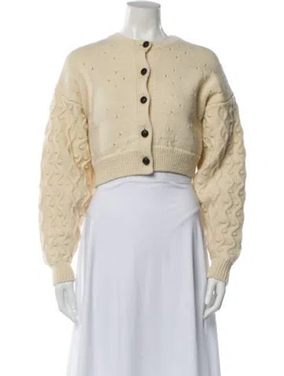 Pre-owned Molly Goddard Lambswool Crew Neck Sweater In Neutral